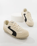 Tenis Retro Crema con Suela Bicolor | Calzado Bona