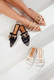 Sandalia Mule Chic Gold