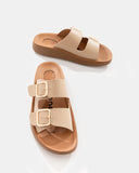Sandalia Slide Doble Hebilla