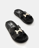 Slide Tira Ancha Broche Dorado Mujer Bona
