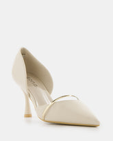 Tacones de punta fina con detalle cruzado