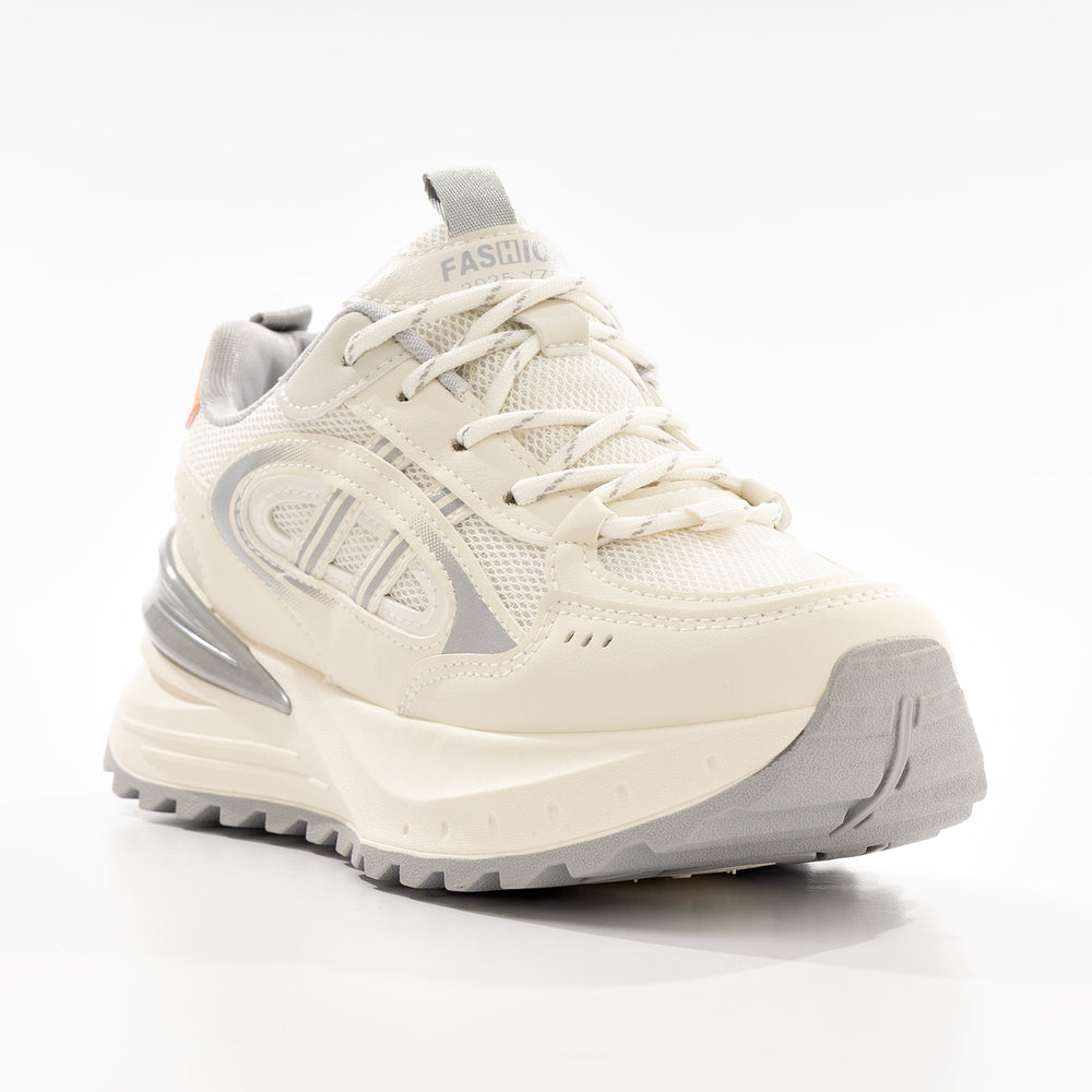 TENIS CASUAL ESTILO RETRO-19205 36 BLANCO X GRIS