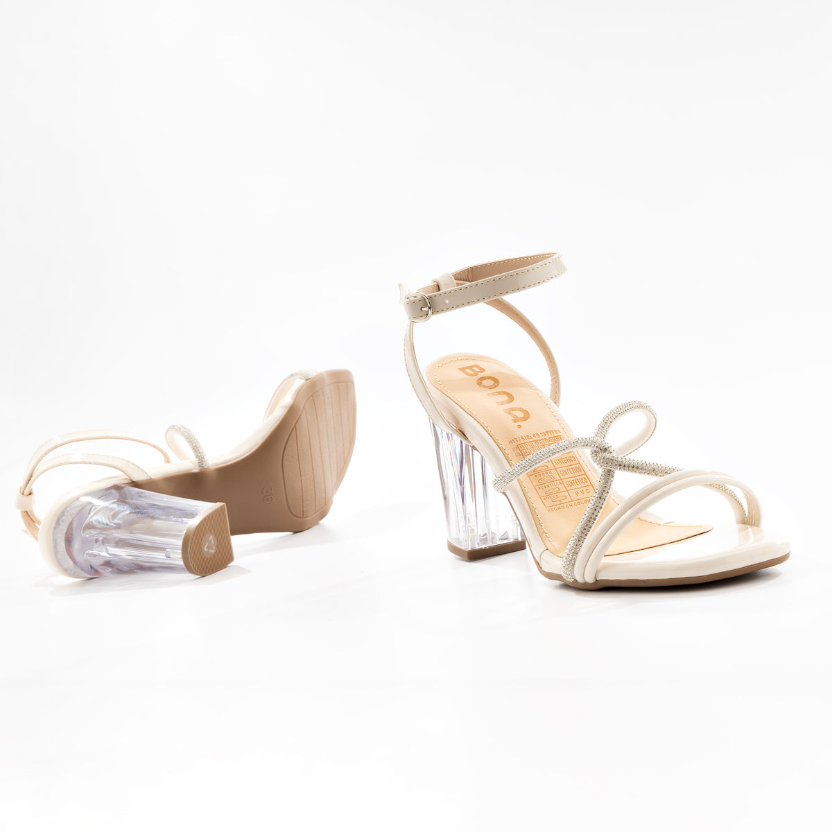 SANDALIA TACON TRASPARENTE - 19345
