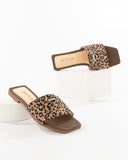 Sandalia Mule Estampado Leopardo | Bona
