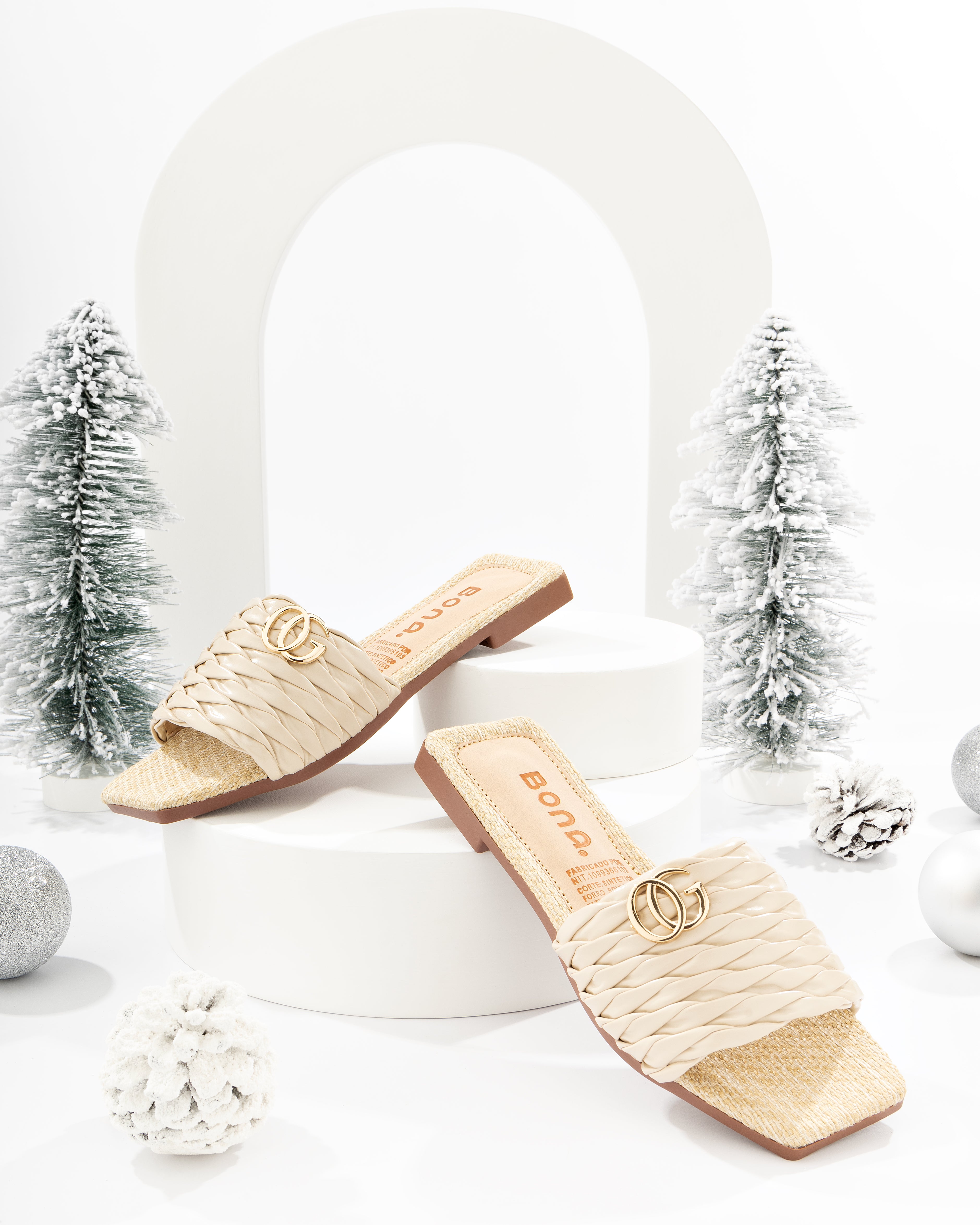 Sandalia Slide Circular - Bona