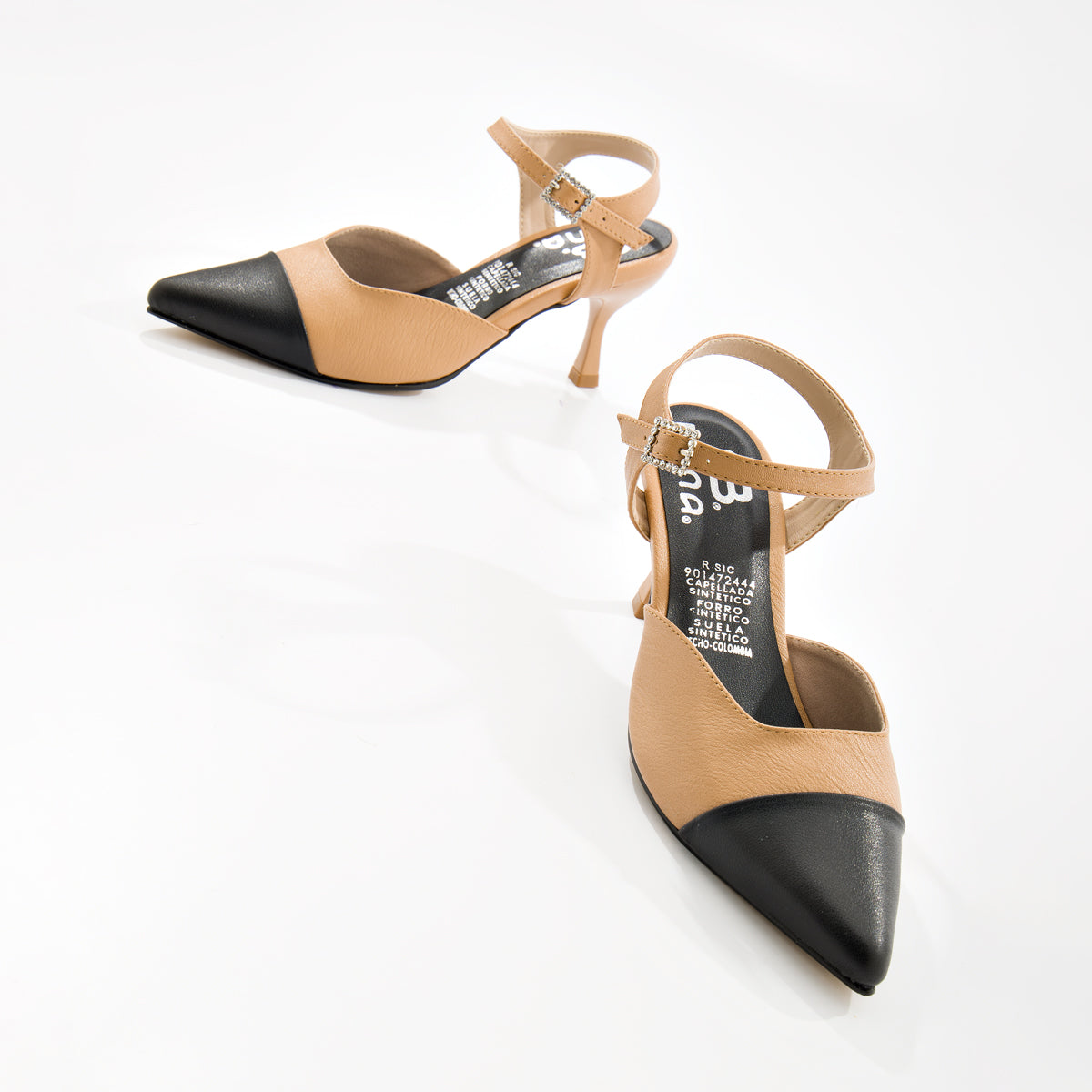 Tacones Slingback Bicolor - 19637