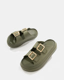 Sandalia Buckle Kaki