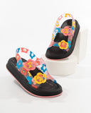 Sandalia Plataforma Floral Multicolor