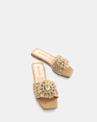 Sandalia con Flor de Rafia - 20147