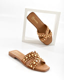 Sandalia Slide Con tachuelas