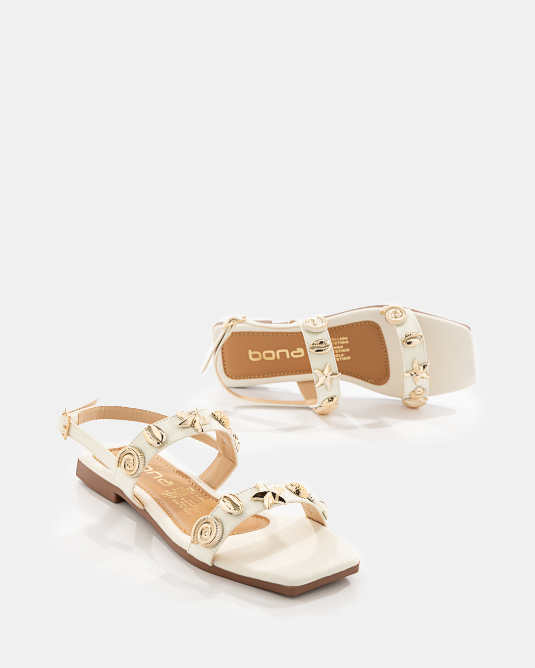 Sandalia Studs Dorados - 20169
