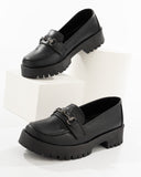 Mocasín Negro Plataforma