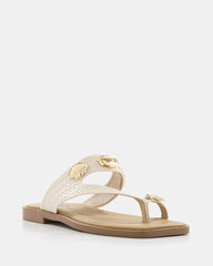 Sandalia T-Strap Metálica