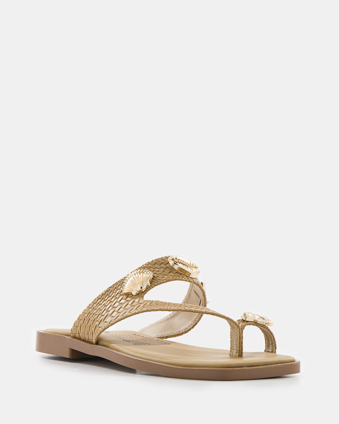 Sandalia T-Strap Metálica