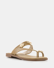 Sandalia T-Strap Metálica