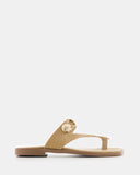 Sandalia T-Strap Metálica