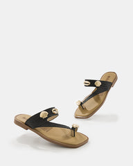 Sandalia T-Strap Metálica
