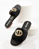 Mule Plana Herraje Dorado