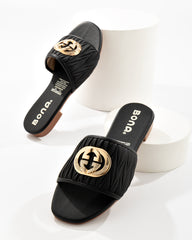Mule Plana Herraje Dorado