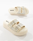 Sandalia Chunky Doble Hebilla Plataforma