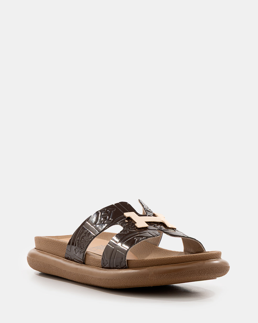 Slide Tira Ancha Broche Dorado Mujer Bona