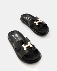 Slide Tira Ancha Broche Dorado Mujer Bona