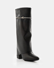 Botas de caña alta con detalle metálico