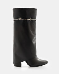 Botas de caña alta con detalle metálico