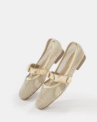 Zapato destalonado tejido con lazo