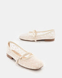 Slingback Plana Cadena Dorada Mujer Bona