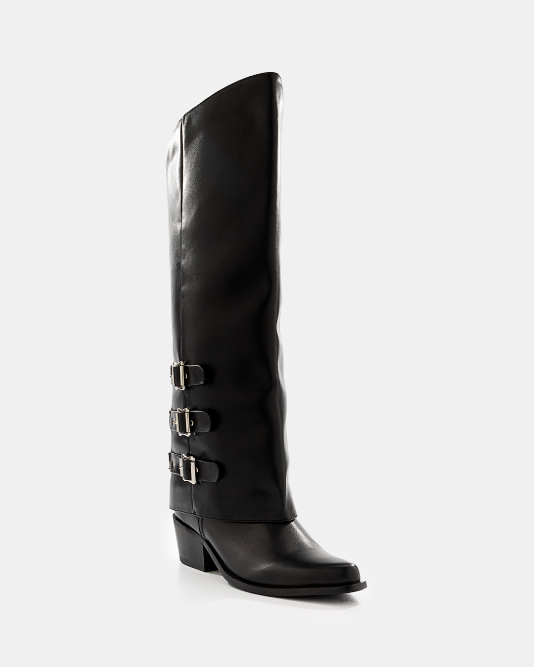 Bota Alta con Hebillas Laterales