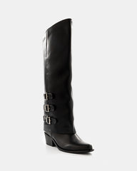 Bota Alta con Hebillas Laterales