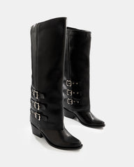 Bota Alta con Hebillas Laterales