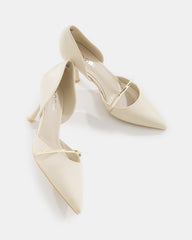 Tacones de punta fina con detalle cruzado