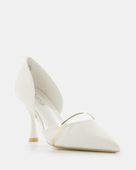 Tacones de punta fina con detalle cruzado