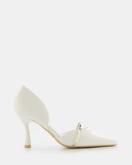Tacones de punta fina con detalle cruzado