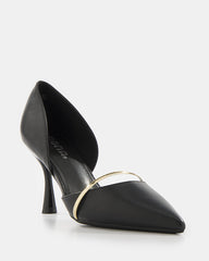 Tacones de punta fina con detalle cruzado