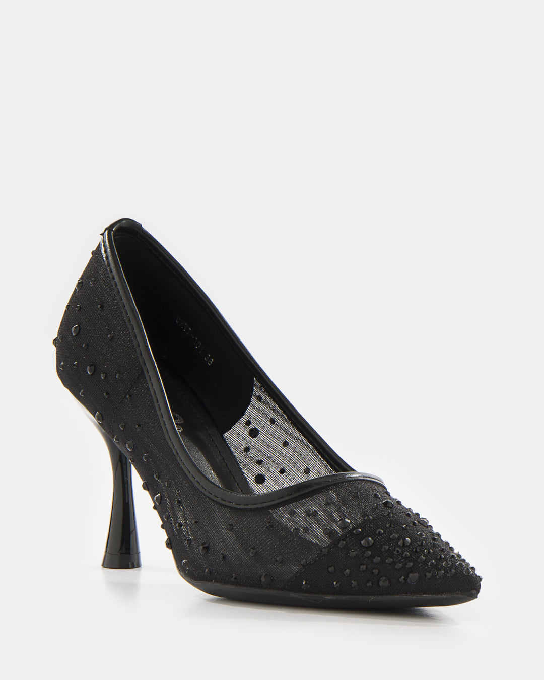 Tacones de punta fina con transparencias
