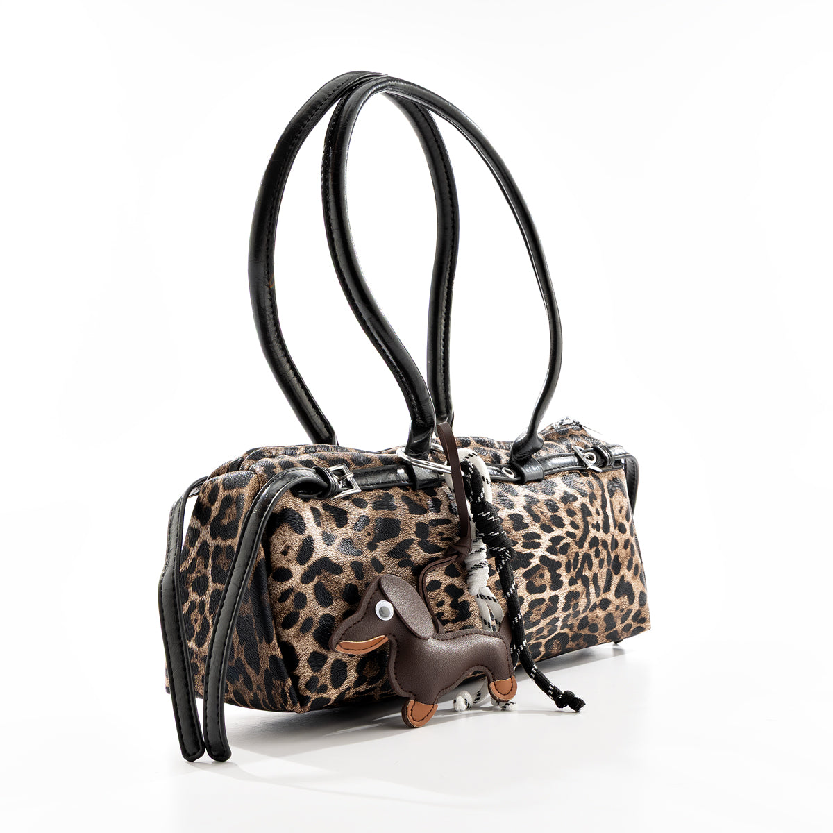 Bolsa Bucket Leopard Print con Charm Perrito - 825BAG-029