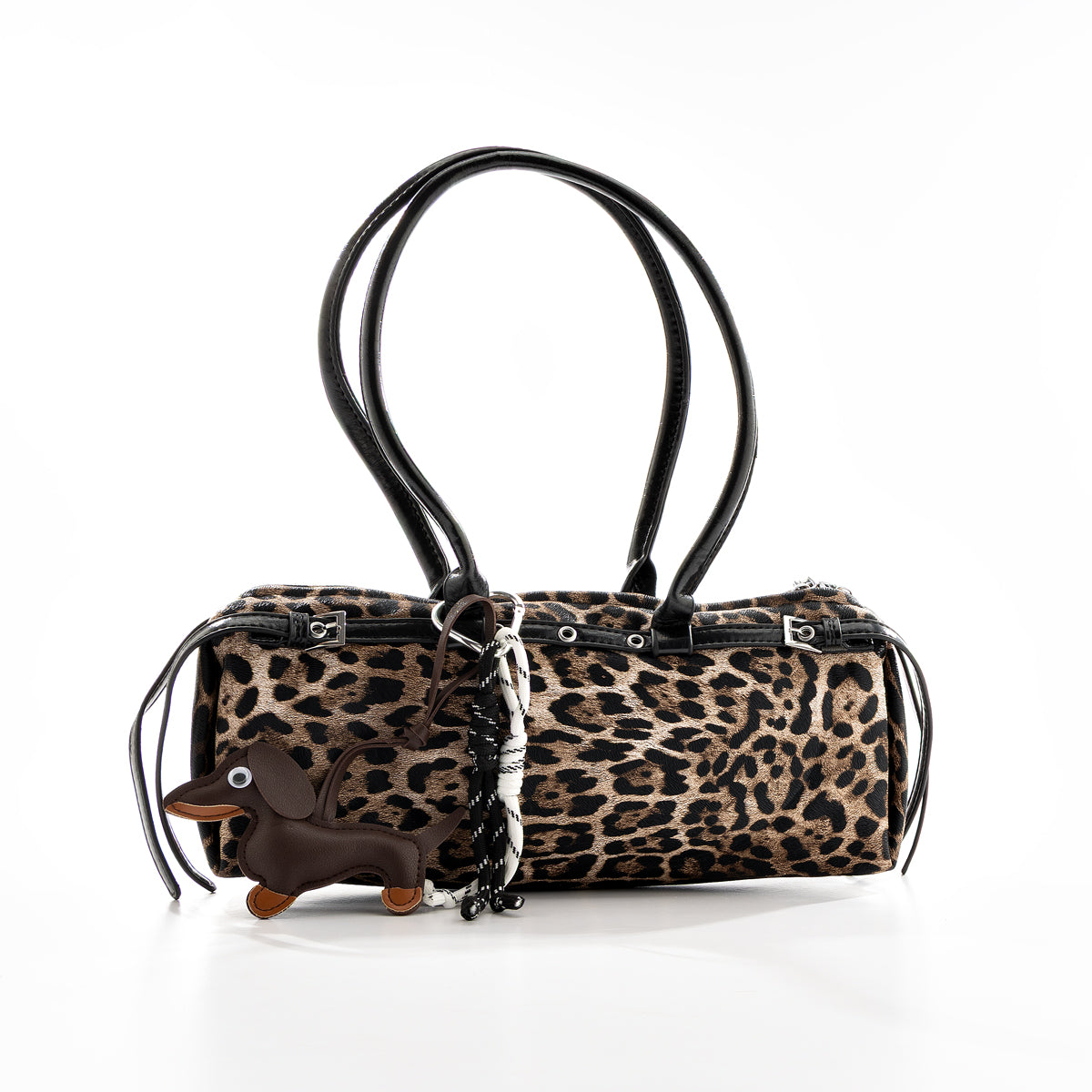 Bolsa Bucket Leopard Print con Charm Perrito - 825BAG-029